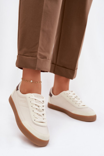 Women's Sneakers Made of Eco Leather Big Star TT274311 Light Beige