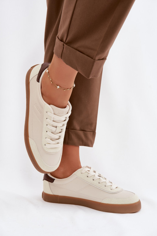 Women's Sneakers Made of Eco Leather Big Star TT274311 Light Beige