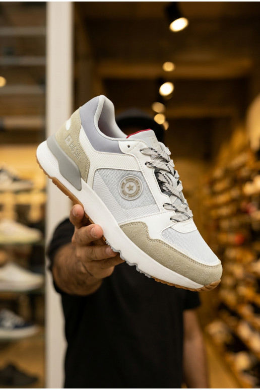 Sneakersy Męskie Na Platformie Big Star TT174032 Biało-Niebieskie