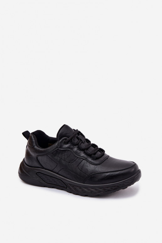 Men's Eco Leather Sneakers Black Torven