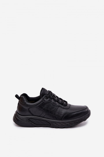 Men's Eco Leather Sneakers Black Torven 2