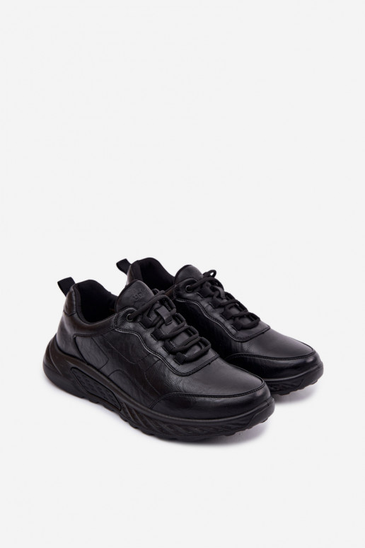 Men's Eco Leather Sneakers Black Torven