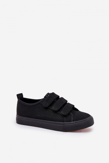 Youth Low Velcro Sneakers Black Dilan