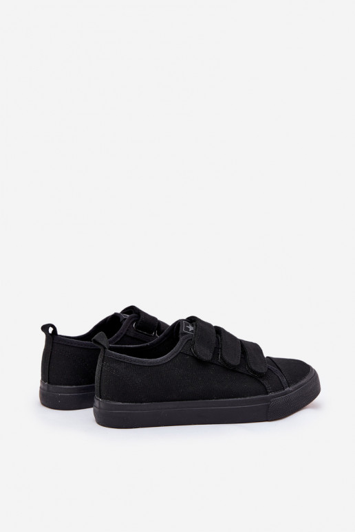 Youth Low Velcro Sneakers Black Dilan