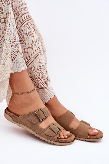 Ladies Preventive Slippers Inblu Brown AA000068 2