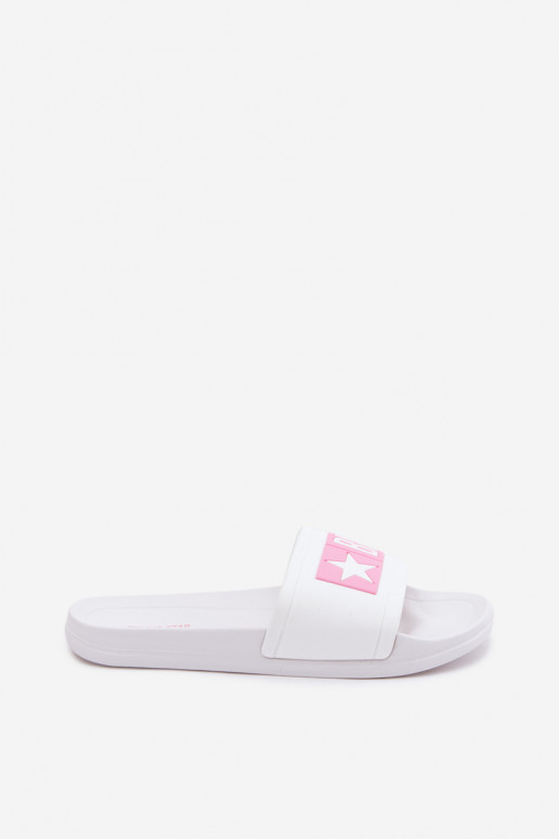 Women's Slides Big Star TT274A005 White-Pink