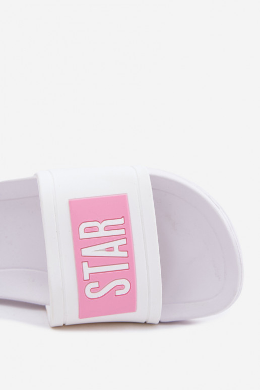 Women's Slides Big Star TT274A005 White-Pink