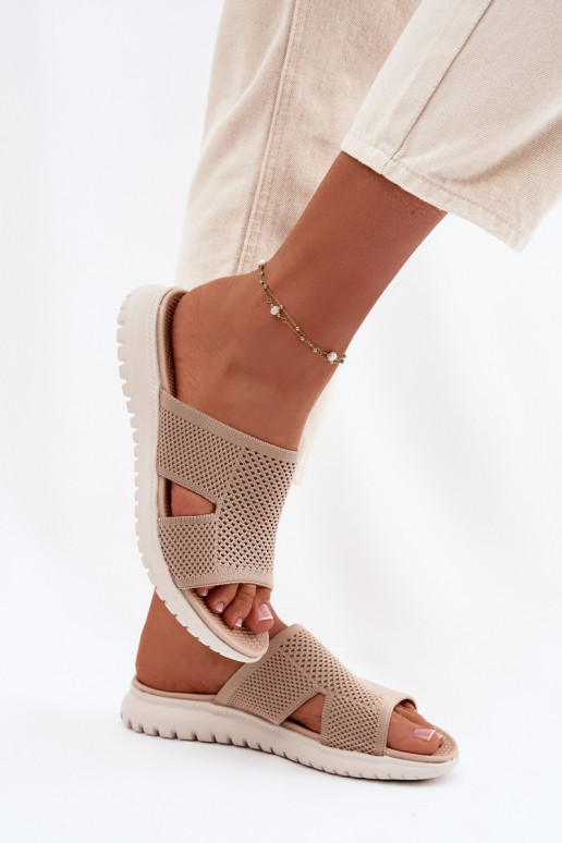 Women's Slides Sergio Leone KL064 Beige