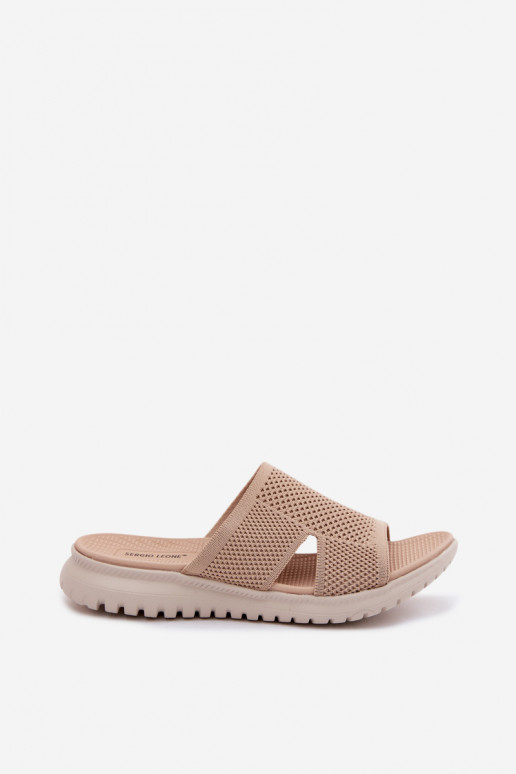 Women's Slides Sergio Leone KL064 Beige
