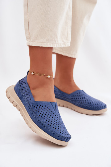 Open Lightweight Women's Moccasins Sergio Leone MK099H Blue