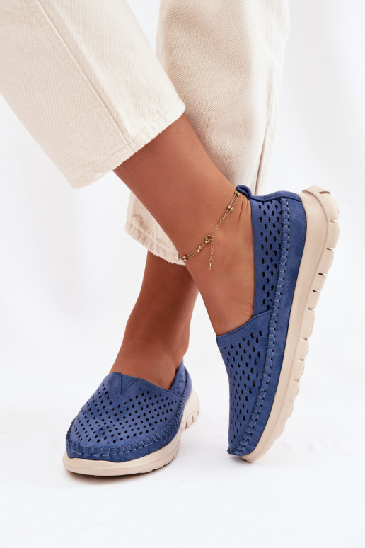 Open Lightweight Women's Moccasins Sergio Leone MK099H Blue