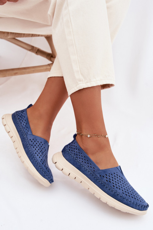 Open Lightweight Women's Moccasins Sergio Leone MK099H Blue