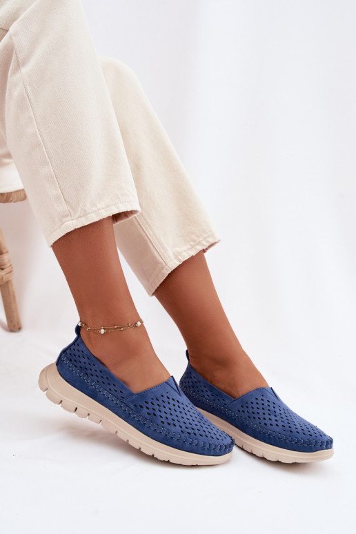 Open Lightweight Women's Moccasins Sergio Leone MK099H Blue