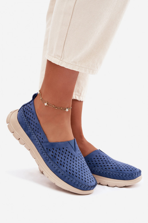 Open Lightweight Women's Moccasins Sergio Leone MK099H Blue
