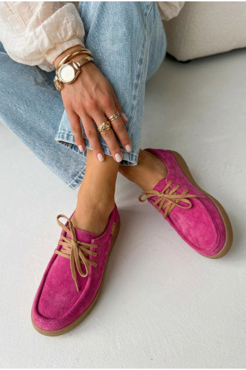 Vinceza 95391 Fuchsia Suede Leather Shoes 2