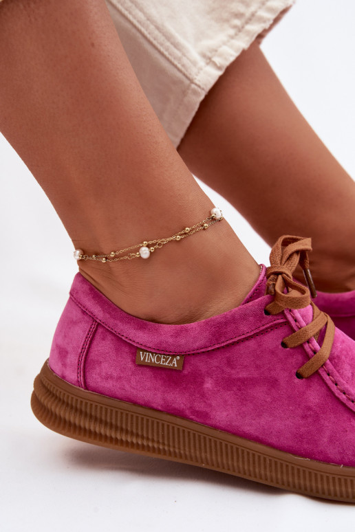 Vinceza 95391 Fuchsia Suede Leather Shoes
