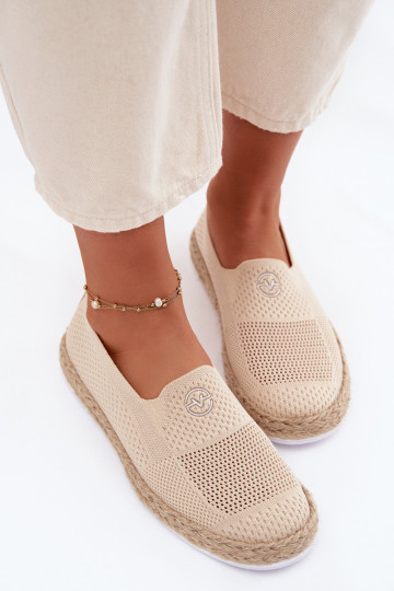 Espadryle Damskie Vinceza 13659 Beżowe