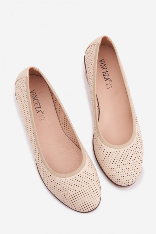 Women's Platform Shoes Vinceza 58629 Light Beige