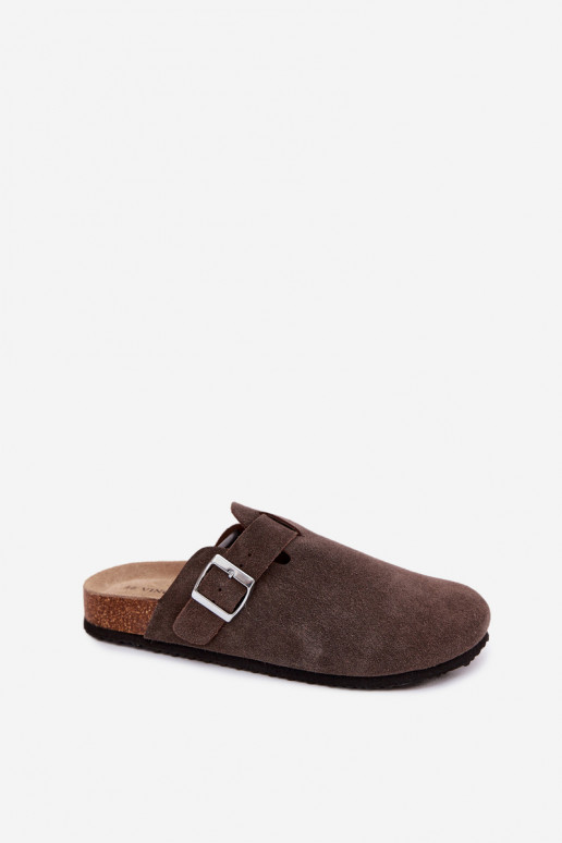 Women's Chodaki Vinceza 101332 Brown Suede Slides
