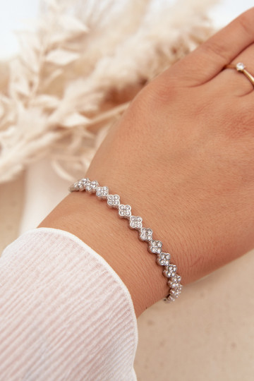 Silver Women's Bracelet with Zirconia