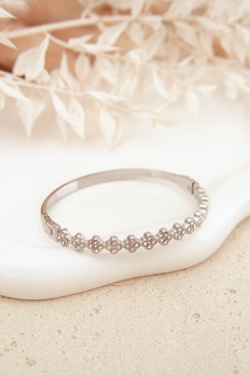 Silver Women's Bracelet with Zirconia