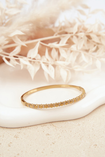 Women's Bracelet With Small Cubic Zirconia Stainless Steel Gold 2