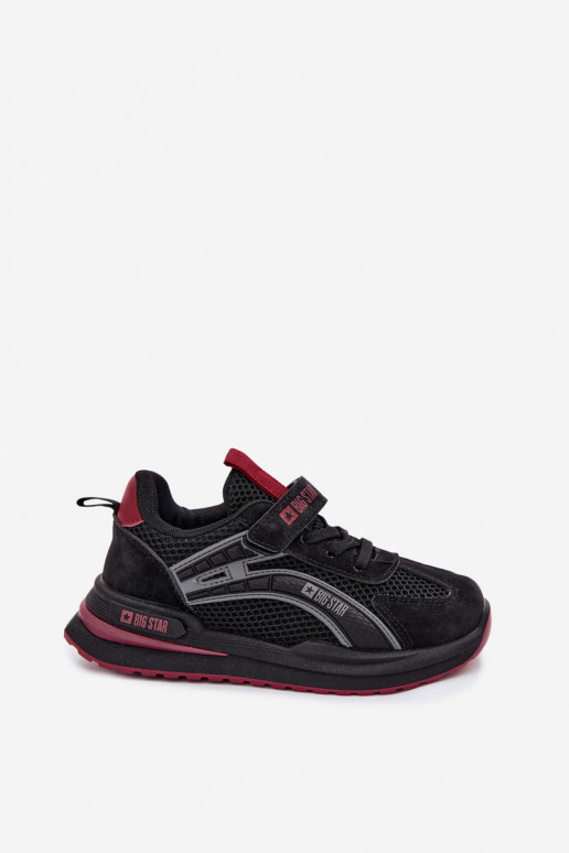 Buty Sportowe Dziecięce Big Star TT374152 HI-POLY SYSTEM Czarno-Bordowe