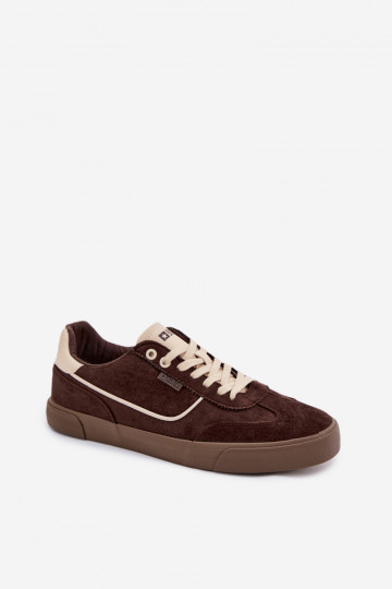 Sneakersy Męskie Big Star TT174092 Czekoladowe