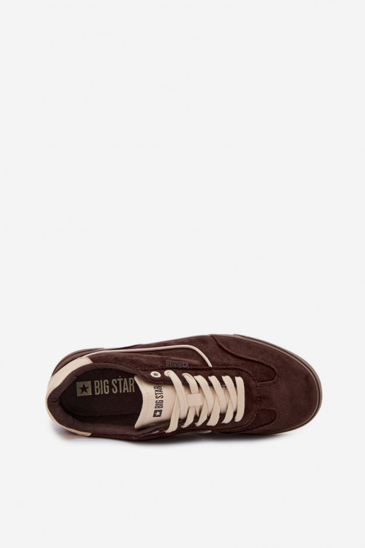 Sneakersy Męskie Big Star TT174092 Czekoladowe