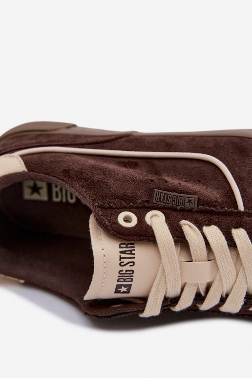 Sneakersy Męskie Big Star TT174092 Czekoladowe