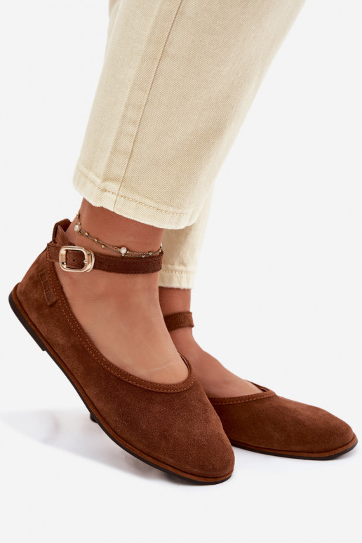 BalerinywithNaturalnego Zamszu Big Star TT274211 Camel