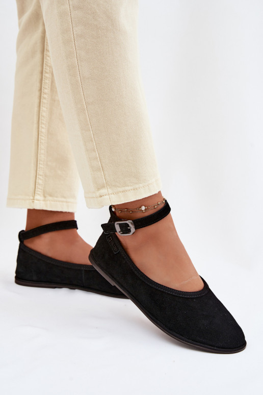 Big Star Natural Suede Ballerinas TT274212 Black