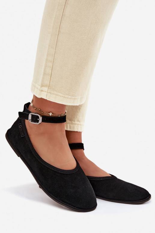 Big Star Natural Suede Ballerinas TT274212 Black