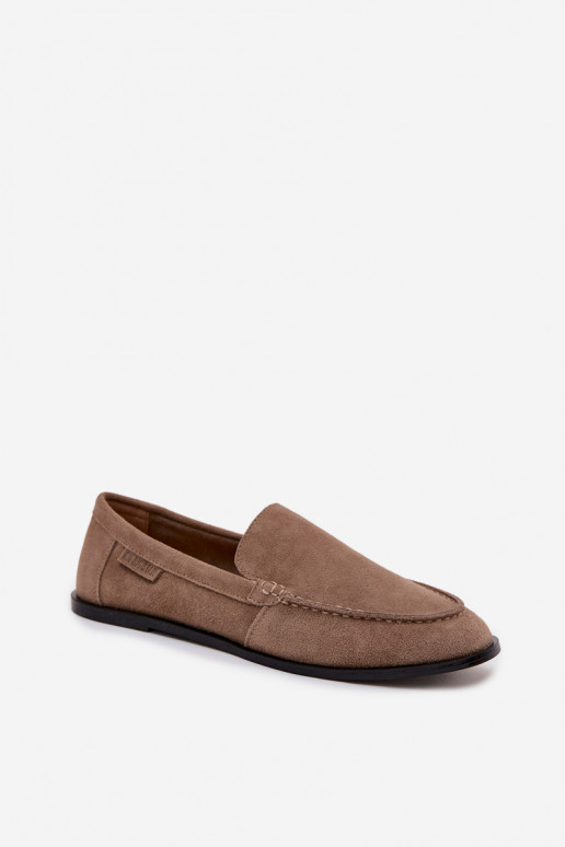 Women's Suede Moccasins Big Star TT274207 Beige