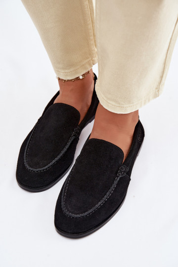 Women's Suede Loafers Big Star TT274209 Black