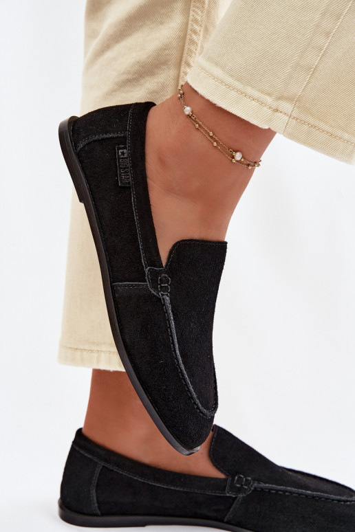 Women's Suede Loafers Big Star TT274209 Black