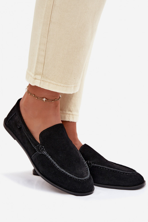 Women's Suede Loafers Big Star TT274209 Black