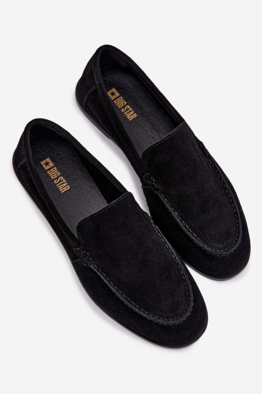 Women's Suede Loafers Big Star TT274209 Black