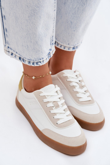 Sneakersy DamskiewithEko Skóry Big Star TT274310 Białe