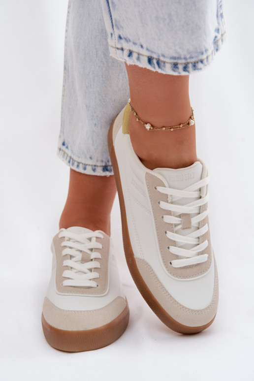 Sneakersy DamskiewithEko Skóry Big Star TT274310 Białe