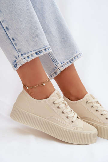 Women's Platform Sneakers Big Star TT274271 Beige