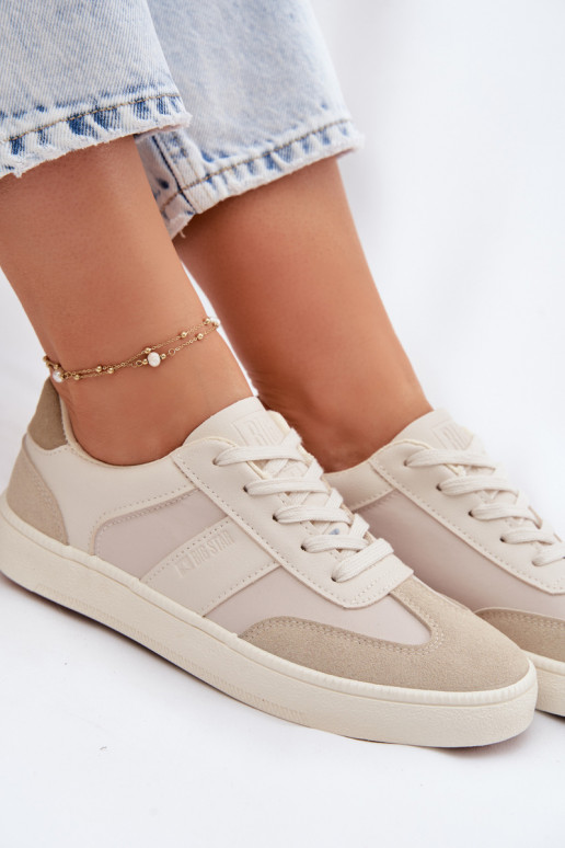 Sneakersy Damskie Niskie Big Star TT274768 Beżowe