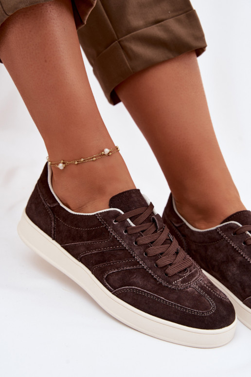 SneakersywithZamszu Vinceza 95400 Czekoladowe
