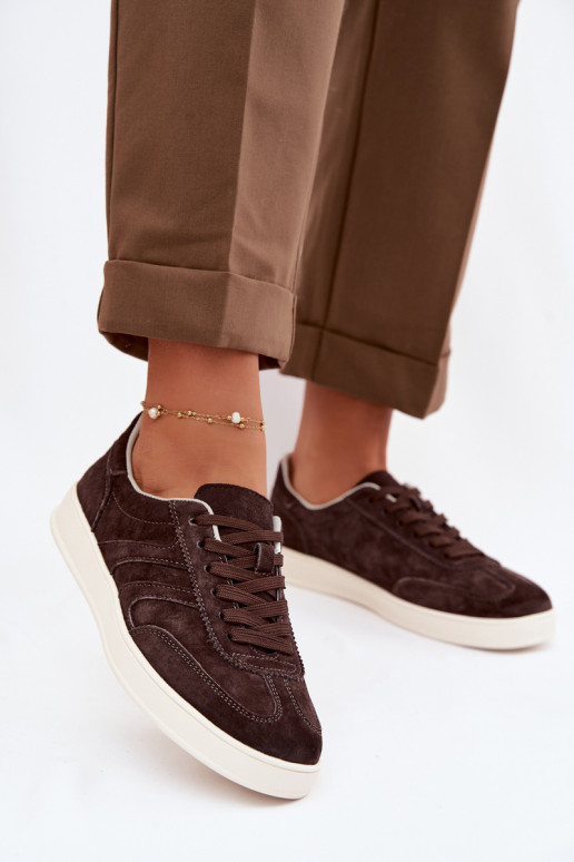 SneakersywithZamszu Vinceza 95400 Czekoladowe