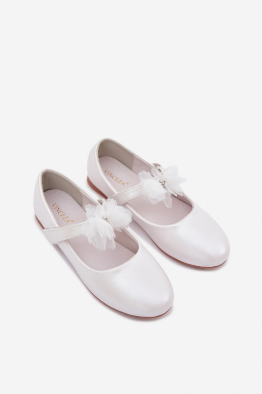 Children's Ballerinas Vinceza 13277 White Pearlized