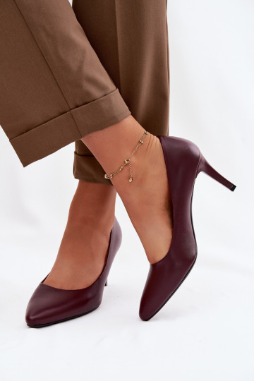 Sergio Leone Eko Leather Red High Heels