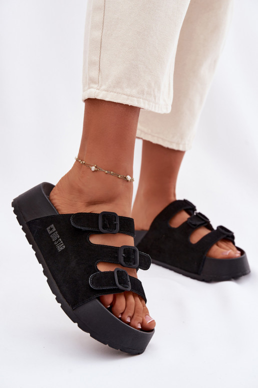 Women's Platform Sandals With Straps Big Star TT274531 Black
