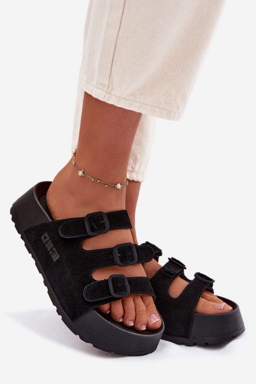 Women's Platform Sandals With Straps Big Star TT274531 Black