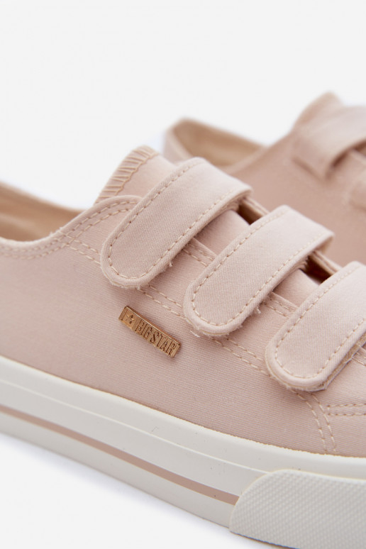 Children's Velcro Sneakers Big Star TT374174 Beige