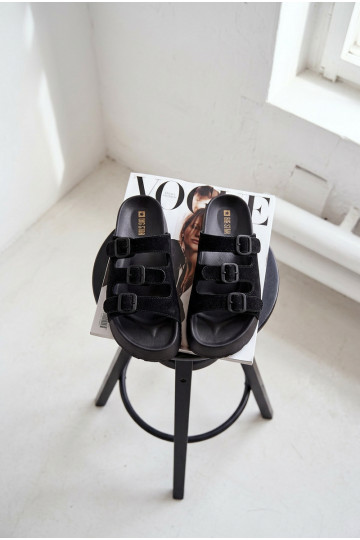 Women's Platform Sandals With Straps Big Star TT274531 Black